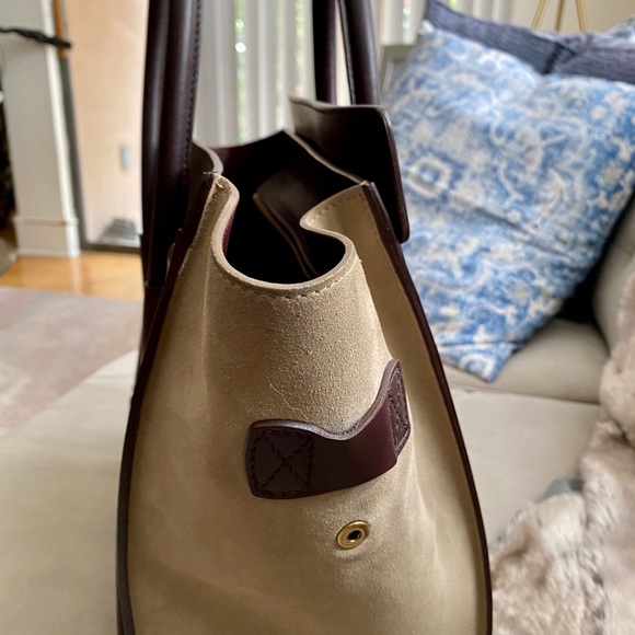 CELINE Tricolor luggage bag leather and suede Mini - Picture 5 of 16